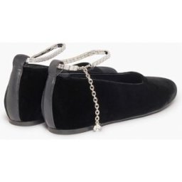 Sonia Rykiel - Ballerines en Velour Beaune noires 36