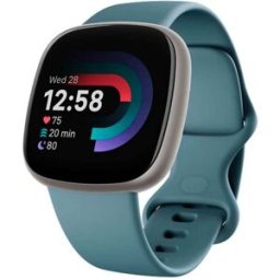 Fitbit Versa 4 Bleu (waterfall Blue) Et Corps En Aluminium Platine