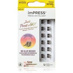 Kiss imPRESS Just Press & GO ! faux-cils individuels sans nœud Classy Natural 12 pcs