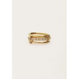 Bague triple reliée avec strass My Jewellery Doré 19 femme