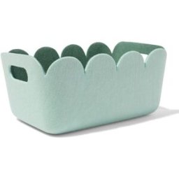 HEMA Panier En Feutre 33x14 Cm Vert Clair