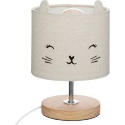 Atmosphera Lampe De Table Enfant Cat E14 23x15 Cm White One Size