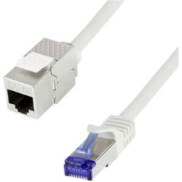 LogiLink CC5112S RJ45 Câble réseau, câble patch CAT 6a S/FTP 20 m gris avec cliquet dencastrement 1 pc(s)
