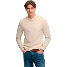 Superdry Pull Classic Slub Waffle Rainy Day Grey S Homme
