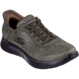 Skechers Baskets Sans Lacets Slip-ins Go Walk Flex Smooth Motion Olive Textile EU 44 Homme