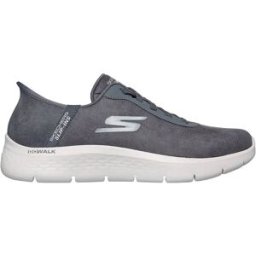 Skechers Baskets Sans Lacets Slip-ins Go Walk Flex Smooth Motion Grey Leather EU 43 1/2 Homme
