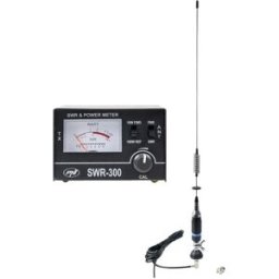 Pni Antenne Cb S75 & Swr-300 Reflectometer & Rg58 Cable Black One Size unisex