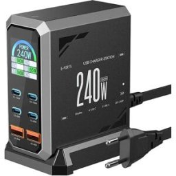 Blitzwolf Chargeur Mural Usb-a Et Usb-c S31 2xusb-a 4xusb-c Pd 240w Black One Size unisex