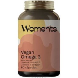 Woments Capsules d’oméga 3 végétaliennes, 60 unités