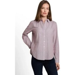 Tom Tailor Chemisier à Manches Longues 1052609 Preppy Plum Dobby 36 Femme