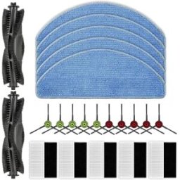 INF Kit pièces de rechange pour aspirateur robot compatible avec Tikom G8000 MAX - 2 brosses rouleau, 10 brosses latérales, 5