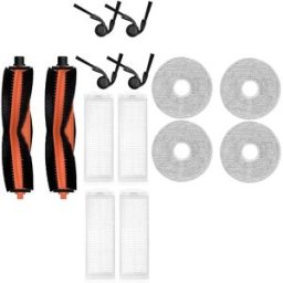 INF Kit de rechange complet pour aspirateur robot – brosse principale, brosses latérales, filtres et chiffons pour serpillière,