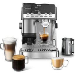 Machine à café semi-automatique Ninja Luxe Café MINI Plus - Argent Argent ES352EU par SharkNinja