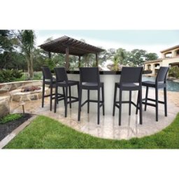 Restoflex Tabouret de bistrot empilable en polypropylène gris foncé Jarie Gris foncé