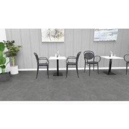 Restoflex Fauteuil de brasserie empilable en polypropylène noir Marius Noir