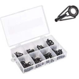 INF Ensemble de bagues guides pour pêche en mer 80 pcs - Acier inoxydable et céramique avec boîte organisatrice pour réparation