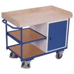 VARIOfit Servante d’atelier avec 3 plateaux, plateau inclus, 1 armoire (sw-600.610)