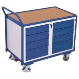 VARIOfit Servante d’atelier avec 1 plateau et 8 tiroirs (sw-600.608)