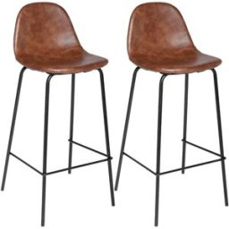 Atmosphera Ensemble De Tabourets 2 Unités Brown One Size