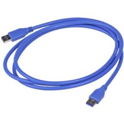 Akyga Câble USB USB 3.0 USB-A mâle, USB-A mâle 1.80 m bleu AK-USB-14