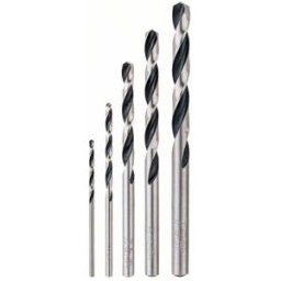 Bosch Accessories 2608577345 2608577345 HSS Jeu de forets pour le métal 3 mm, 4 mm, 5 mm, 6 mm, 2 mm bruni DIN 338 tige cylindrique 1 set