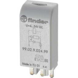Finder Module enfichable avec protection antiparasite CEM, avec circuit RC 99.02.0.024.09 Adapté pour modèle (relais): Finder 96.04, Finder 96.02 1 pc(s)
