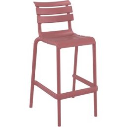 Restoflex Tabouret de brasserie empilable d'extérieur en polypropylène Penny Rouge ou noir