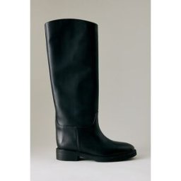 Bottes hautes en cuir Florentine Flattered en Black taille: 40 chez Anthropologie