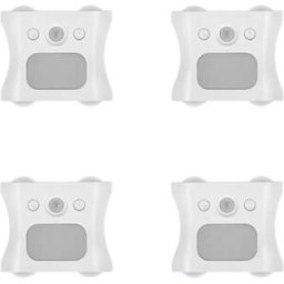 INF Pack de 4 lampes détecteur de mouvement rechargeables magnétiques - 1200mah, RGB16 + blanc réglable, télécommande, Blanc