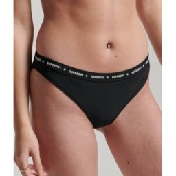 Superdry Femme Bas de Maillot élastiqué Code Micro Noir Taille: 42