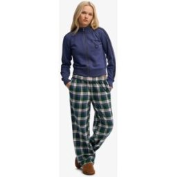 Superdry Femme Pantalon à Carreaux en Coton Avec élastique Green Taille: 38