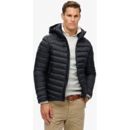 Superdry Homme Veste Matelassée à Capuche Fuji Sport Bleu Marine Taille: S