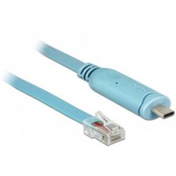 Delock USB 2.0 Adaptateur [1x USB 2.0 type C mâle - 1x RJ45 mâle] 63914 3 m pour port console (routeur/switch)