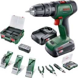 Bosch Home and Garden Universal Impact 18V 2 vitesses-Perceuse à percussion sans fil + chargeur, + mallette