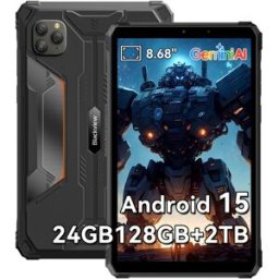 Tablette Blackview Active 5 8,68 Pouces 24 Go Ram 128 Go Rom Noir