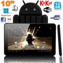 Tablette Yonis Android Kitkat 10 Pouces 8 Go 512 Mo Noir