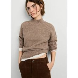 Pepe Jeans Pull à Col Roulé Ashley Dark Stone Beige L Femme