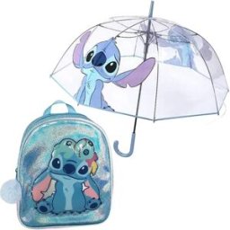 Cerda Stitch Sac à Dos Enfant Fantasy Et Parapluie Transparent Coupe-vent Avec Ouverture Manuelle Et Haute Résistance Au Vent Stitch Blue / Clear One Size unisex