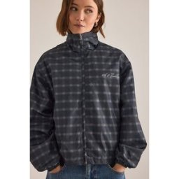 4th & Reckless Veste coupe-vent Grace à col cheminée en Grey taille: Uk 8 chez Anthropologie