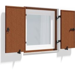 fenetre24.com Volets Battants aspect bois, cadre de montage lames Deauville, décor bois Golden Classic, 800 x 800 mm, 2 vantaux avec couvre-joint, personnalisable