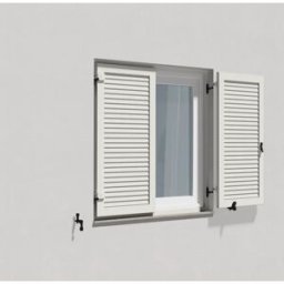 fenetre24.com Volets Battants blancs, à cadre de montage avec lames Cannes, RAL 9016 blanc signalisation, 300 x 800 mm, 1 vantail gauche, à configurer sur mesure