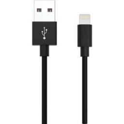 Ansmann Câble USB USB-A mâle, Connecteur Lightning 1.20 m noir connecteur aluminium, gaine TPE, connecteur utilisable des deux cotés 1700-0078