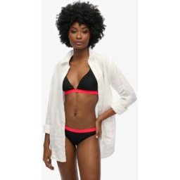 Superdry Femme Haut de Bikini Triangle élastiqué Noir Taille: 38