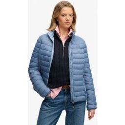 Superdry Femme Doudoune Légère Fuji Light Blue Taille: 38