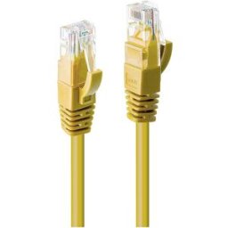 LINDY 48065 RJ45 Câble réseau, câble patch CAT 6 U/UTP 5.00 m jaune contacts dorés 1 pc(s)