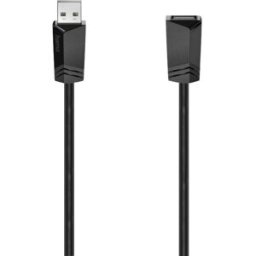 Hama Câble USB USB 2.0 USB-A femelle, USB-A mâle 1.50 m noir blindage double 00200619