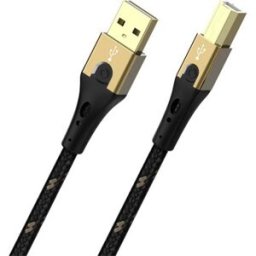 Oehlbach Câble USB USB 2.0 USB-A mâle, USB-B mâle 3.00 m noir/or blindage triple D1C9543