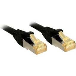 LINDY 47316 RJ45 Câble réseau, câble patch CAT 6a (câble brut CAT 7) S/FTP 30.00 m noir avec cliquet dencastrement 1 pc(s)