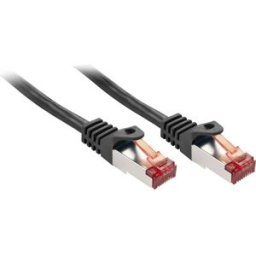LINDY 47376 RJ45 Câble réseau, câble patch CAT 6 S/FTP 5.00 m noir blindage double 1 pc(s)