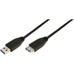 LogiLink Câble USB USB 3.2 Gen1 USB-A mâle, USB-A femelle 2.00 m noir blindage double CU0042